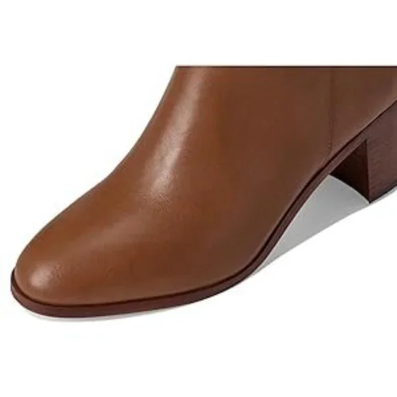 ralph lauren Cassie Burnished Brown Leather Bootie - Picture 9 of 12